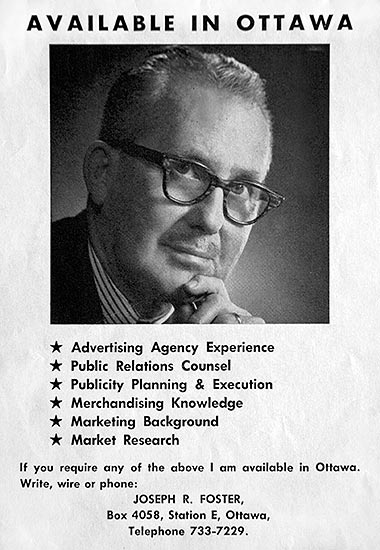 Ad for Joe Foster
