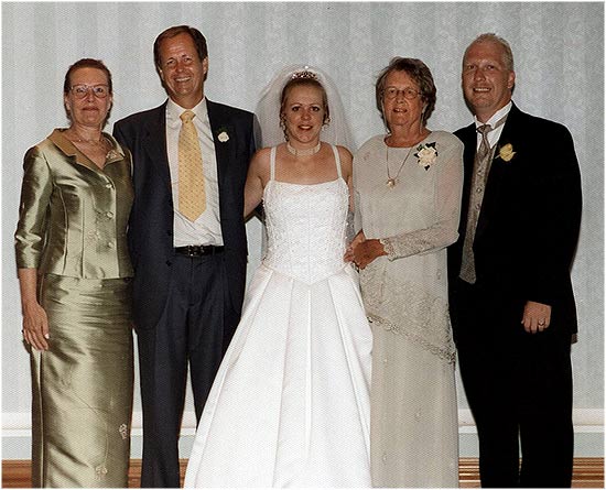 Bill at the wedding of his sister's daughter Lisa