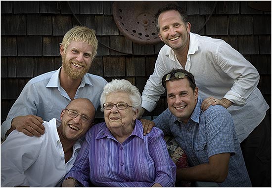 Ruth and some of her Grandsons
