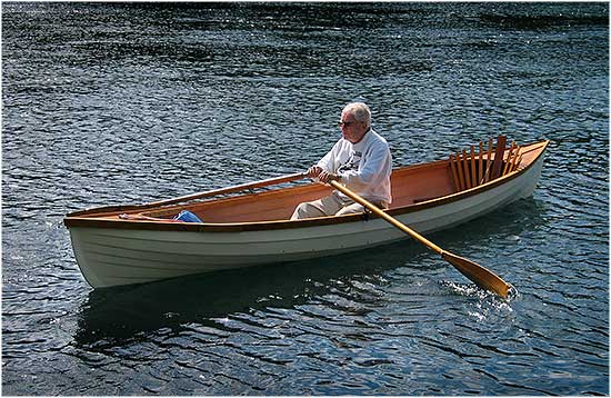 Jim in Rowboat at Island
